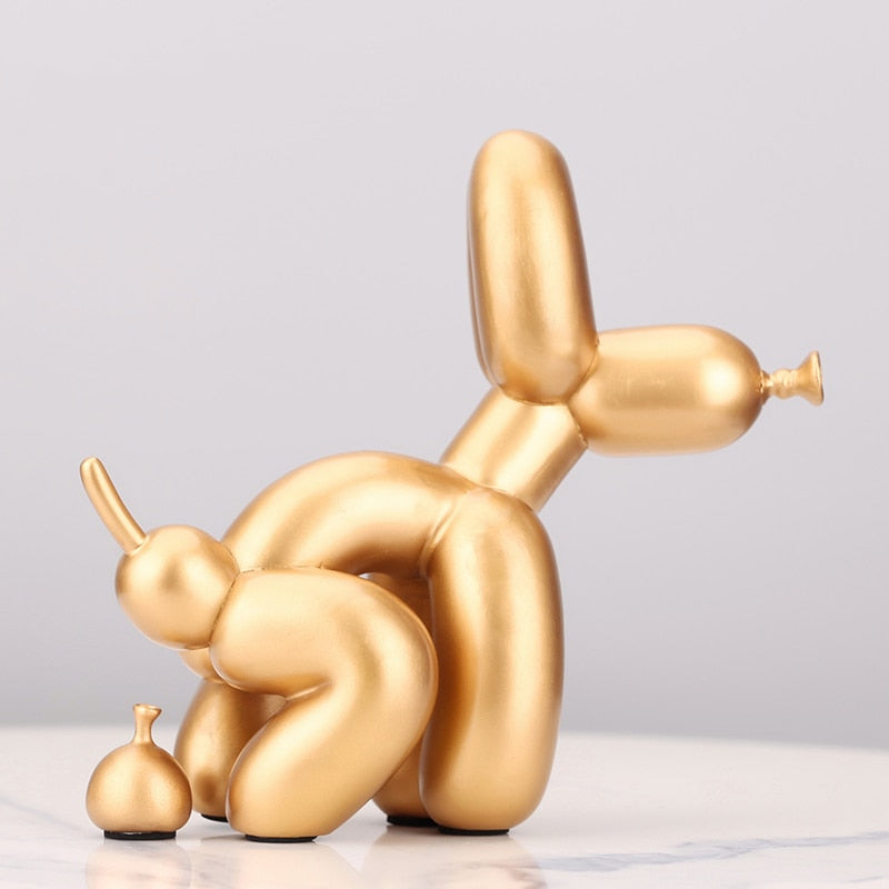 Creative Poop Balloon Dog Statue Home Decoration