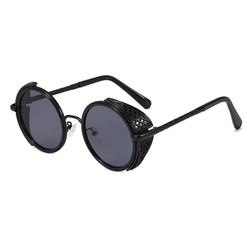 Retro Round Steampunk Sunglasses