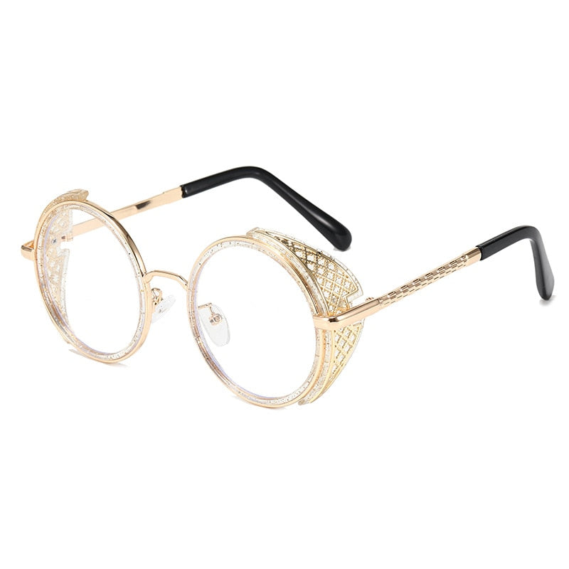 Retro Round Steampunk Sunglasses