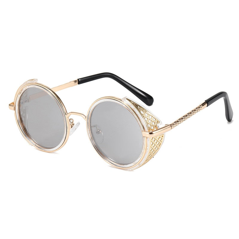 Retro Round Steampunk Sunglasses