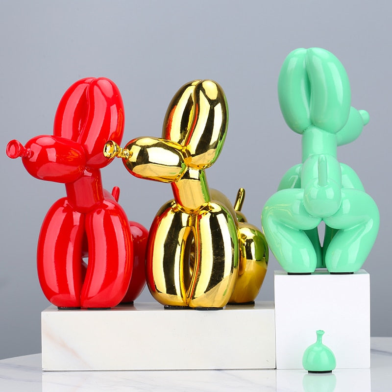 Creative Poop Balloon Dog Statue Home Decoration