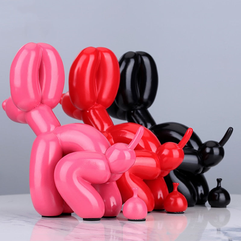 Creative Poop Balloon Dog Statue Home Decoration