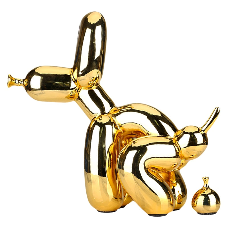 Creative Poop Balloon Dog Statue Home Decoration