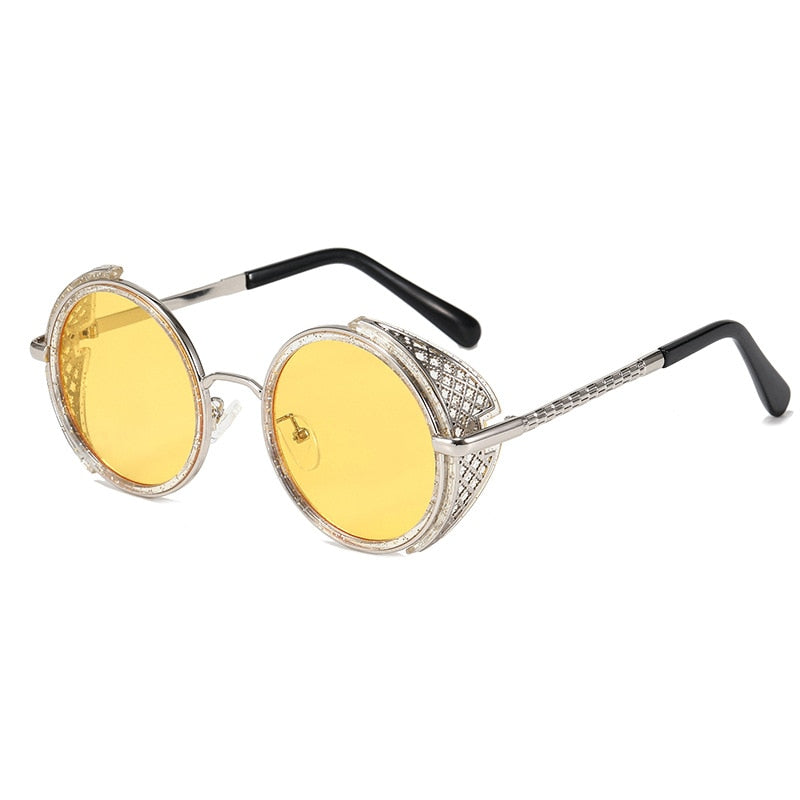 Retro Round Steampunk Sunglasses