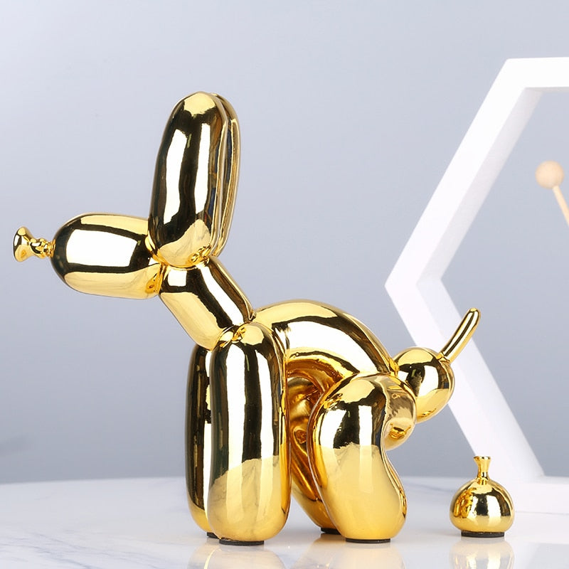 Creative Poop Balloon Dog Statue Home Decoration