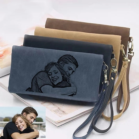 Customized Photo Wallet Long LargeZipper Clutch