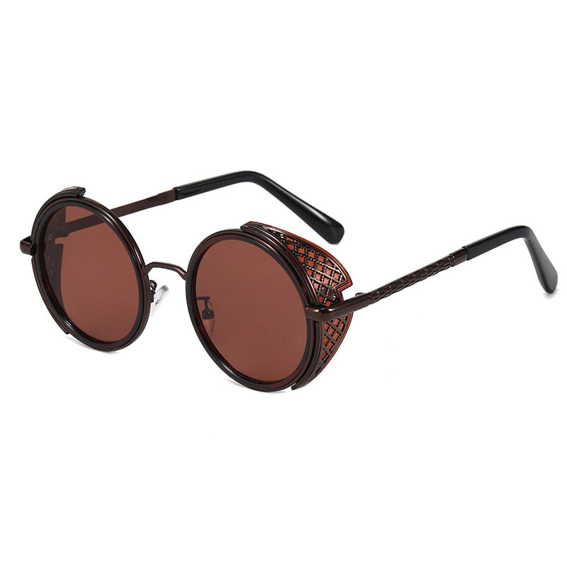 Retro Round Steampunk Sunglasses