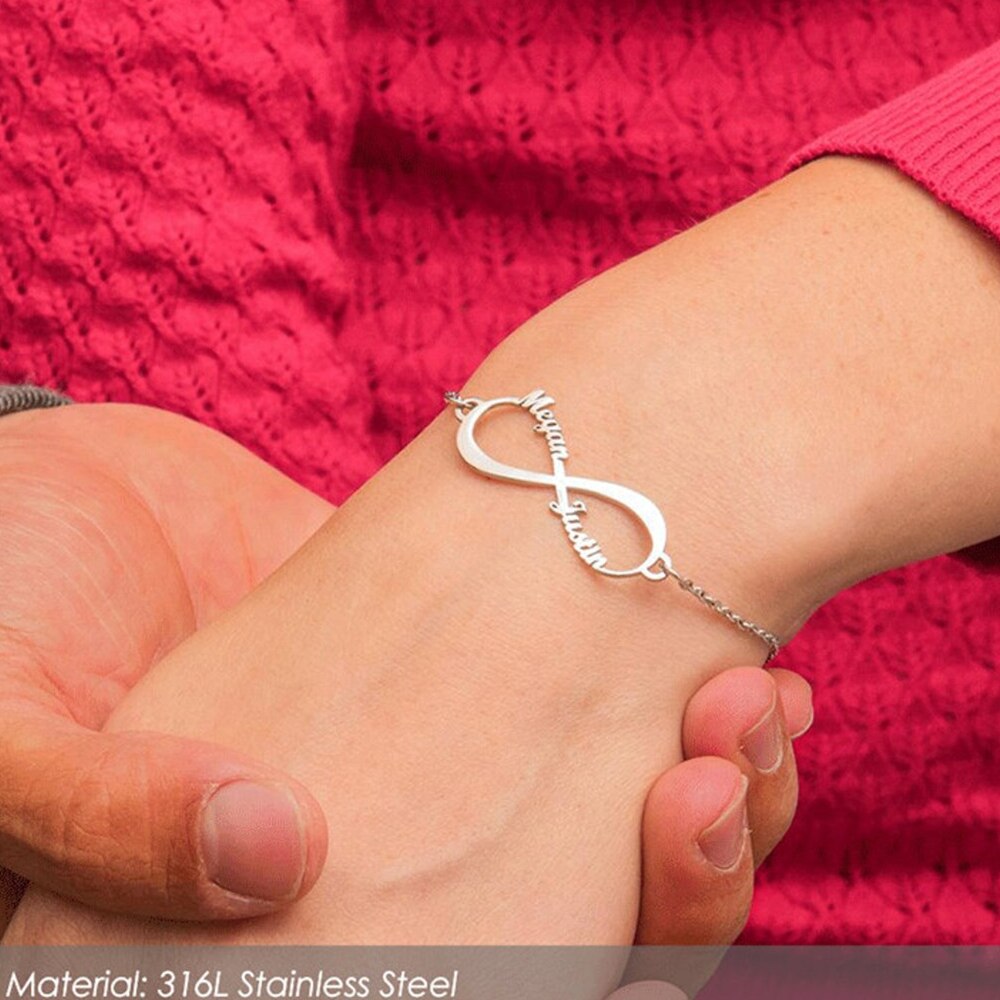 Custom Stainless Steel Infinity Name Bracelet Jewelry