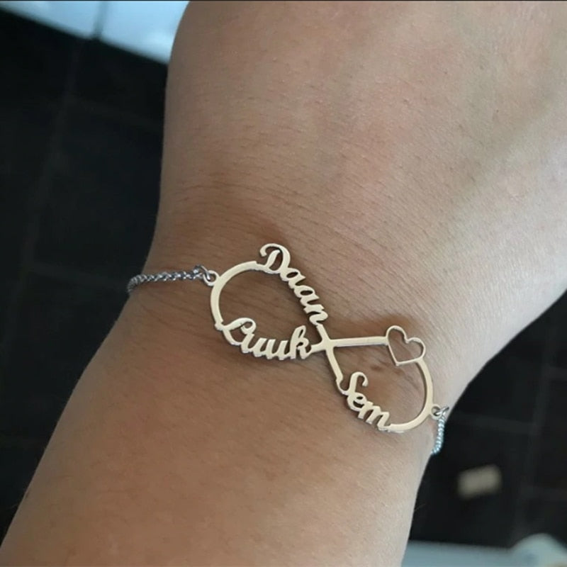 Custom Stainless Steel Infinity Name Bracelet Jewelry